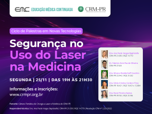 Ciclo de Palestras em Novas Tecnologias - Segurana no Uso do Laser na Medicina