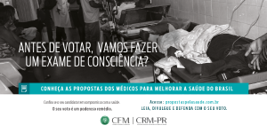 Conselho Federal e regionais de Medicina lanam campanha pelo voto consciente