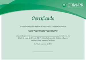 Novos certificados de participao na Educao Mdica Continuada 2013 esto disponveis por e-mail