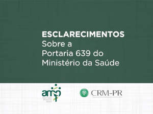 AMP e CRM-PR emitem nota com esclarecimentos sobre a Portaria 639 do Ministrio da Sade
