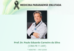 Pesar pelo falecimento do neurocirurgio e professor  Paulo Eduardo Carneiro da Silva
