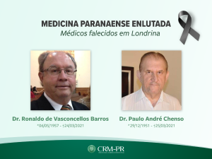 Pesar: Drs. Ronaldo Dobner de Vasconcellos Barros e Paulo Andr Chenso, de Londrina