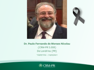 Pesar pelo falecimento do psiquiatra e professor Paulo Fernando de Moraes Nicolau, de Londrina