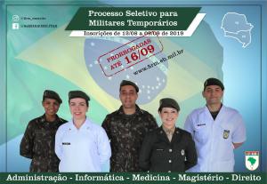 Comando da 5 Regio Militar seleciona especialistas em Medicina, Odontologia, Farmcia