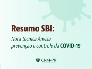 Resumo SBI: Nota tcnica da Anvisa sobre preveno e controle da COVID-19